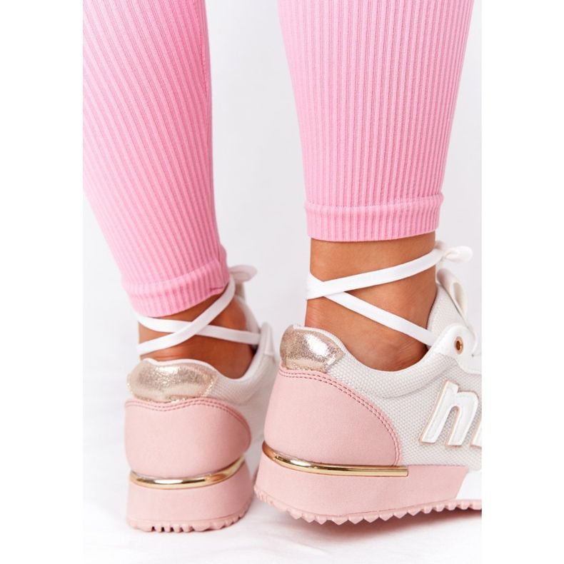 Chaussures de sport femme Sneakers Blanc et Rose Maddie 1
