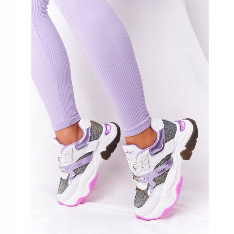 Chaussures de Sport à Grandes Semelles GOE HH2N4038 Blanc-Violet blanche 2 Chaussures de Sport à Grandes Semelles GOE HH2N4038 Blanc-Violet blanche 2