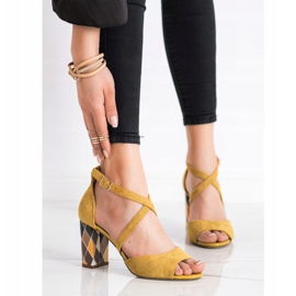 Sandales à la mode Sergio Leone jaune 1
