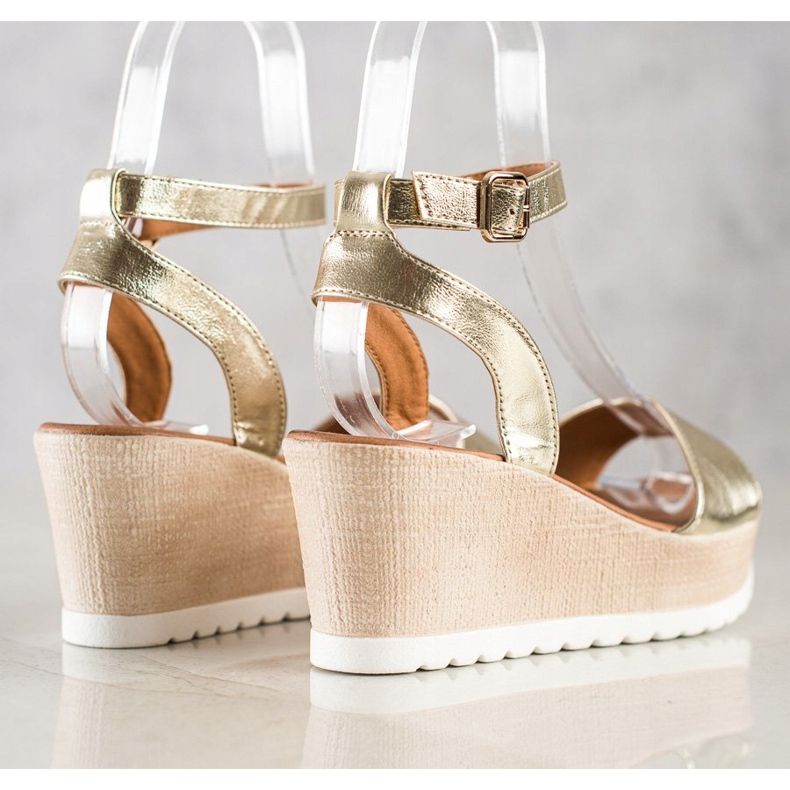 Seastar Sandales compensées classiques doré 1