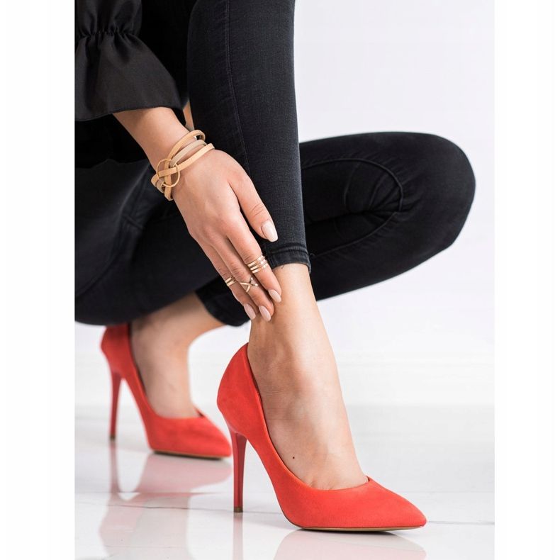 Kayla Talons Classiques Corail rouge 2