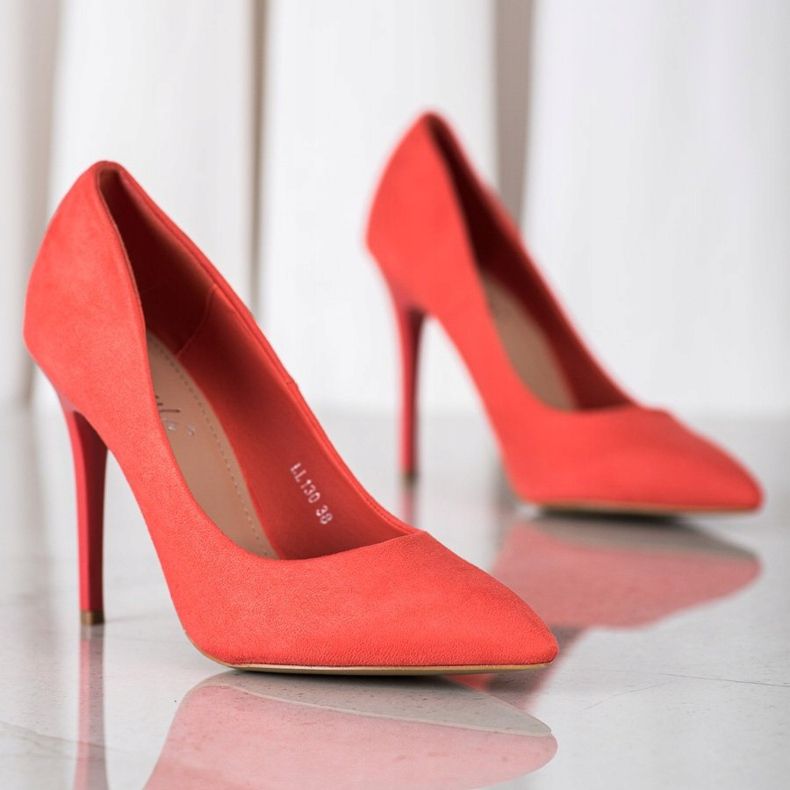 Kayla Talons Classiques Corail rouge 1
