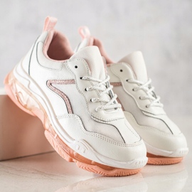 Goodin Baskets en cuir blanche 1