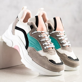 SHELOVET Baskets colorées à la mode multicolore 3