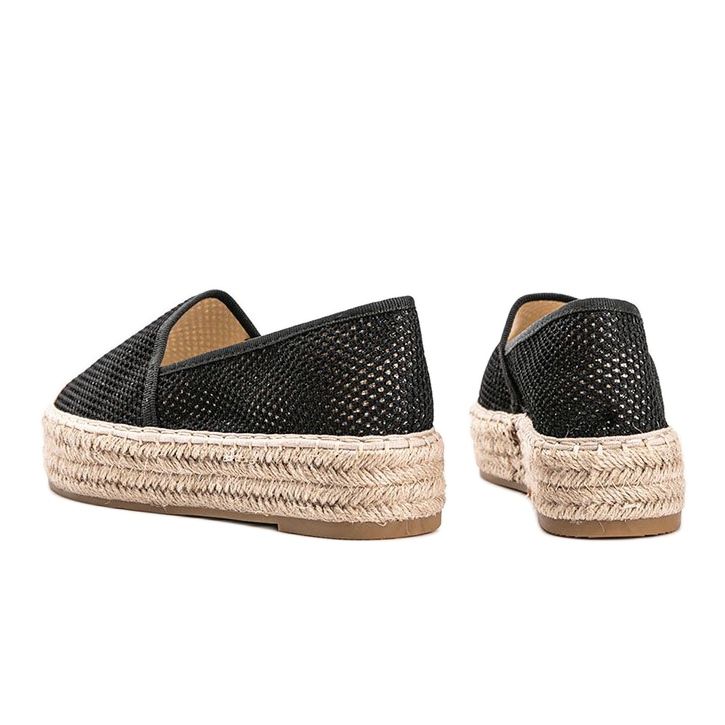 Espadrilles noires sur semelle épaisse Lia le noir 1
