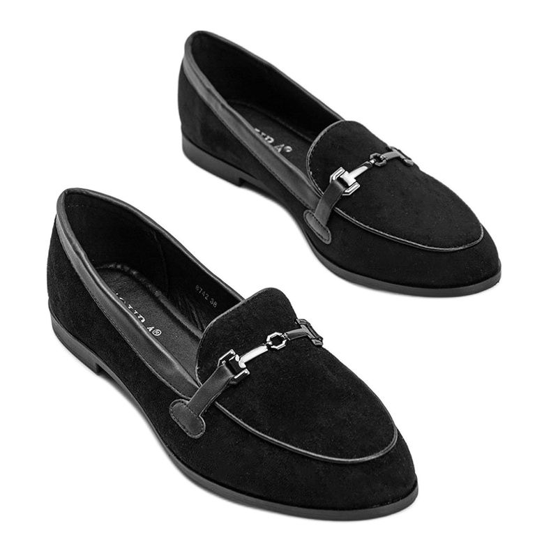 Mocassins noirs en éco suède de Juliette 1