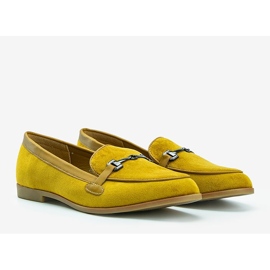 Mocassins moutarde en éco-suède Juliette jaune 2