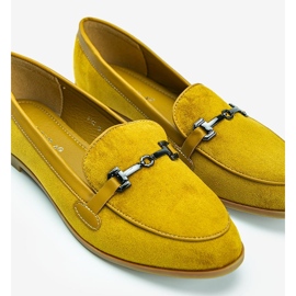 Mocassins moutarde en éco-suède Juliette jaune 3