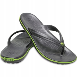 Chaussons Crocs Crocband Flip vert graphite 11033 OA1 multicolore 6