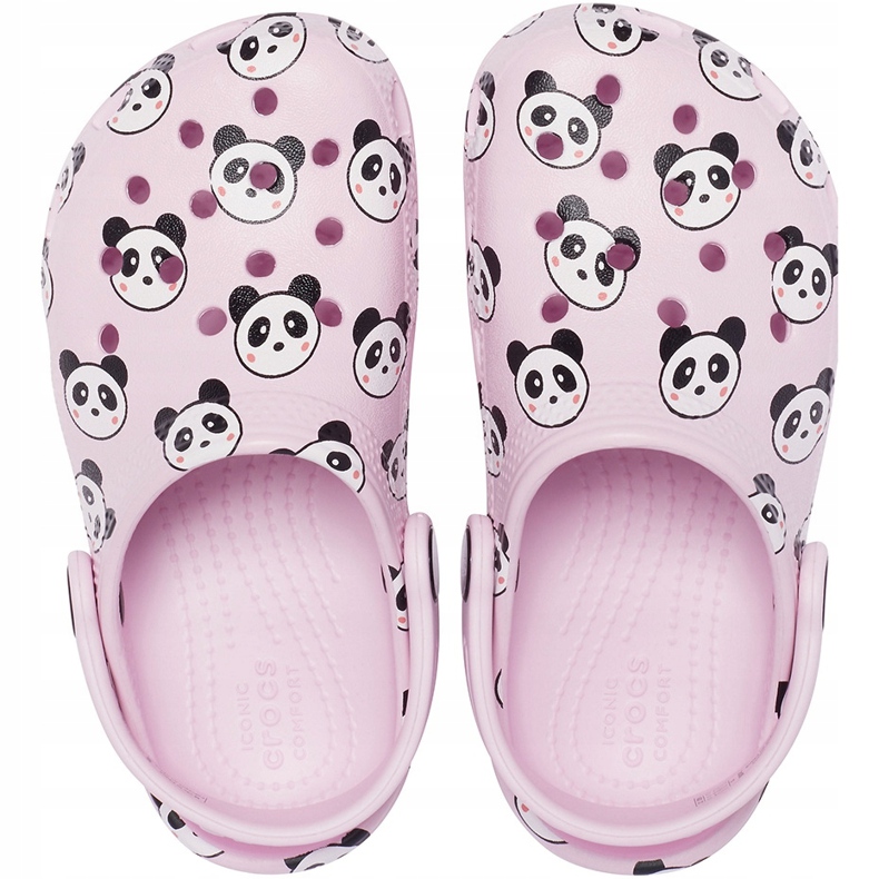 Crocs for kids Classic Panda Print Clog rose clair 206999 6GD 1 Crocs for kids Classic Panda Print Clog rose clair 206999 6GD 1