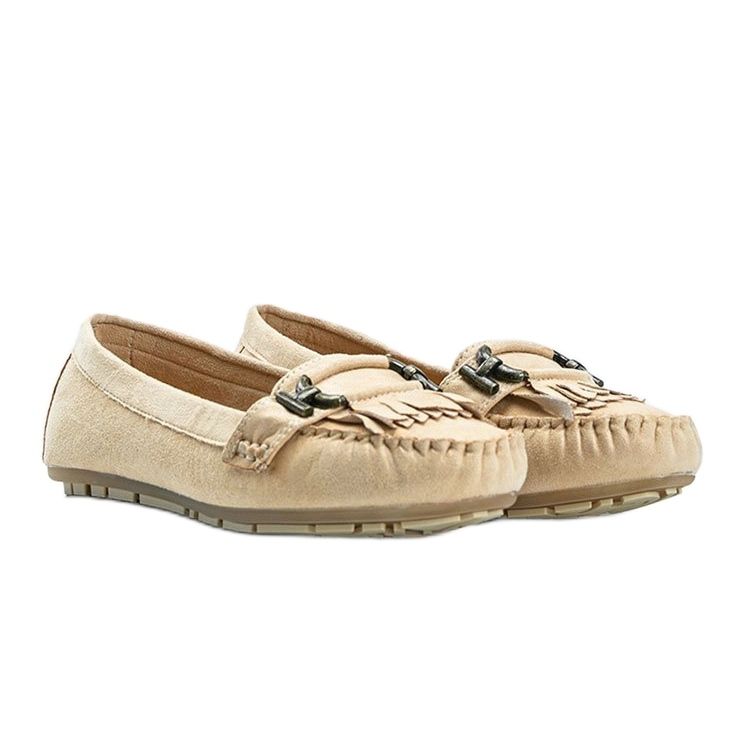 Mocassins en éco-suédine beige de Maia 1