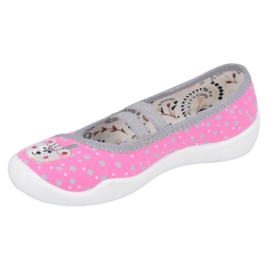 Ballerines Befado chaussures pour enfants 116X284 rose argent gris 1 Ballerines Befado chaussures pour enfants 116X284 rose argent gris 1