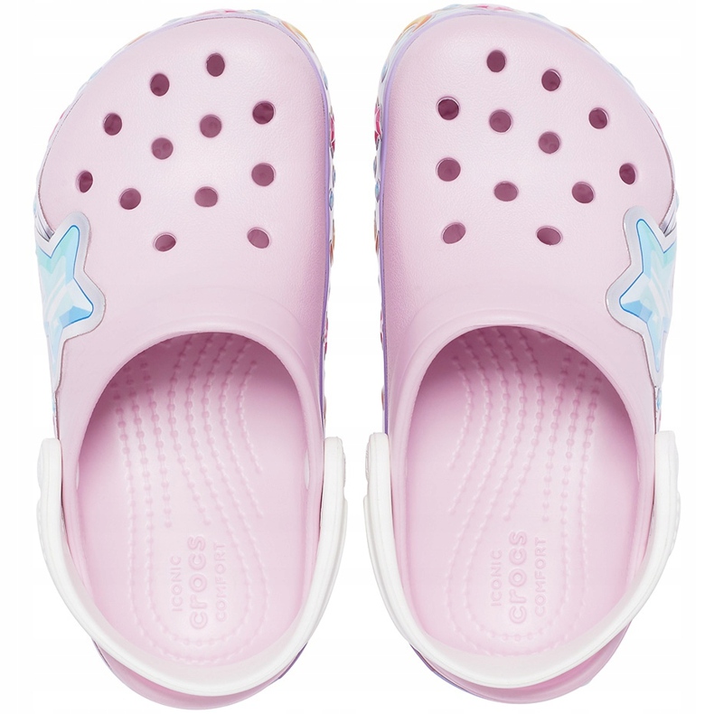 Crocs pour enfants Fl Star Band Clog rose 207075 6GD 1
