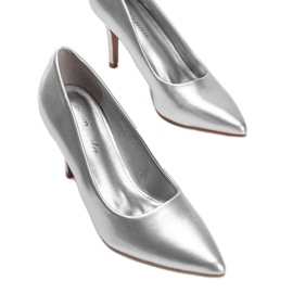 Escarpins argentés en éco-cuir Ally 1 Escarpins argentés en éco-cuir Ally 1