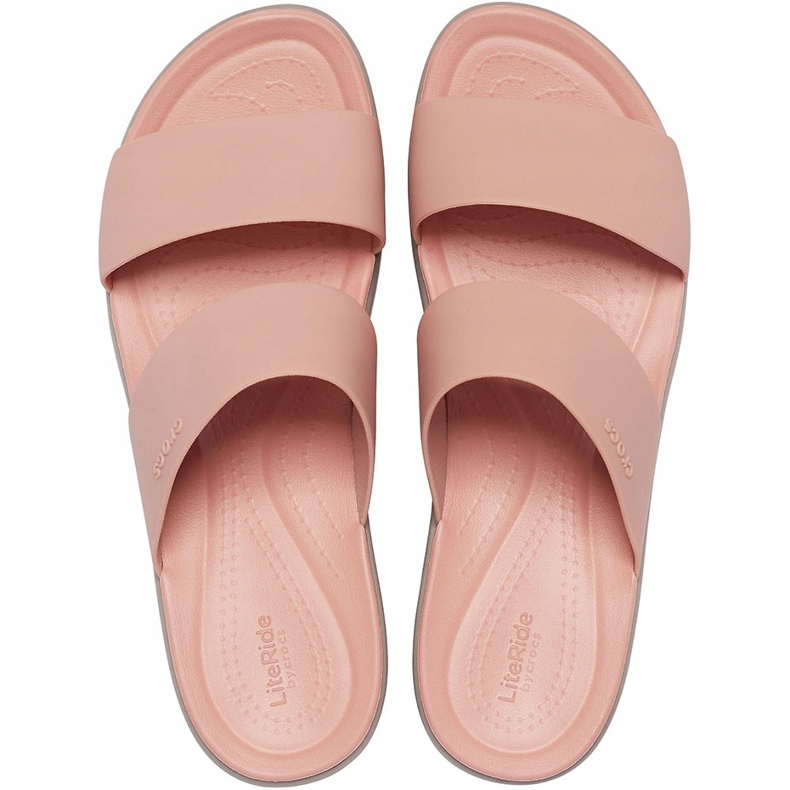 Chaussons Crocs pour femmes Brooklyn Mid Wedge Rose-Beige 206219 6RL 1 Chaussons Crocs pour femmes Brooklyn Mid Wedge Rose-Beige 206219 6RL 1