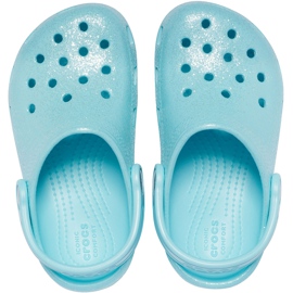 Crocs kids Classic Glitter Clog bleu 205441 4O9 1