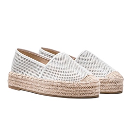 Espadrilles blanches sur semelle épaisse Lia 1