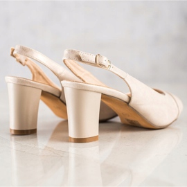 SHELOVET Sandales élégantes à talons hauts beige 1