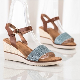 Evento Sandales tressées légères Best-seller brun bleu 1 Evento Sandales tressées légères Best-seller brun bleu 1