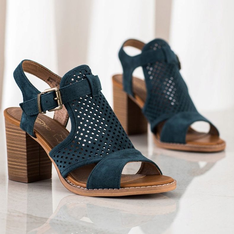 Evento Sandales ajourées au printemps multicolore bleu vert 1