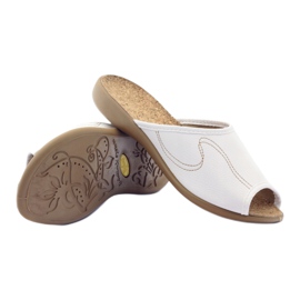 Befado chaussures pour femmes pantoufles 254d058 pantoufles blanc 3