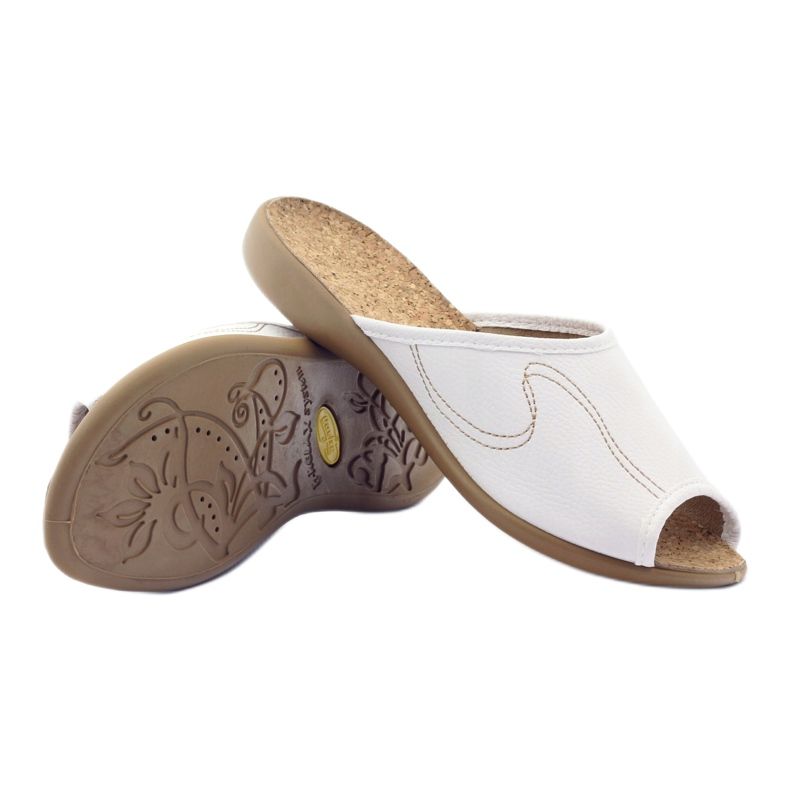 Befado chaussures pour femmes pantoufles 254d058 pantoufles blanc 3