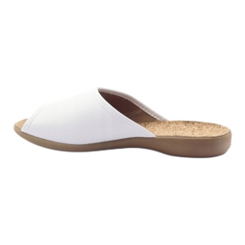 Befado chaussures pour femmes pantoufles 254d058 pantoufles blanche 2