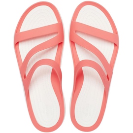 Chaussons Crocs Femme Swiftwater Coral-Blanc 203998 6SL multicolore 1