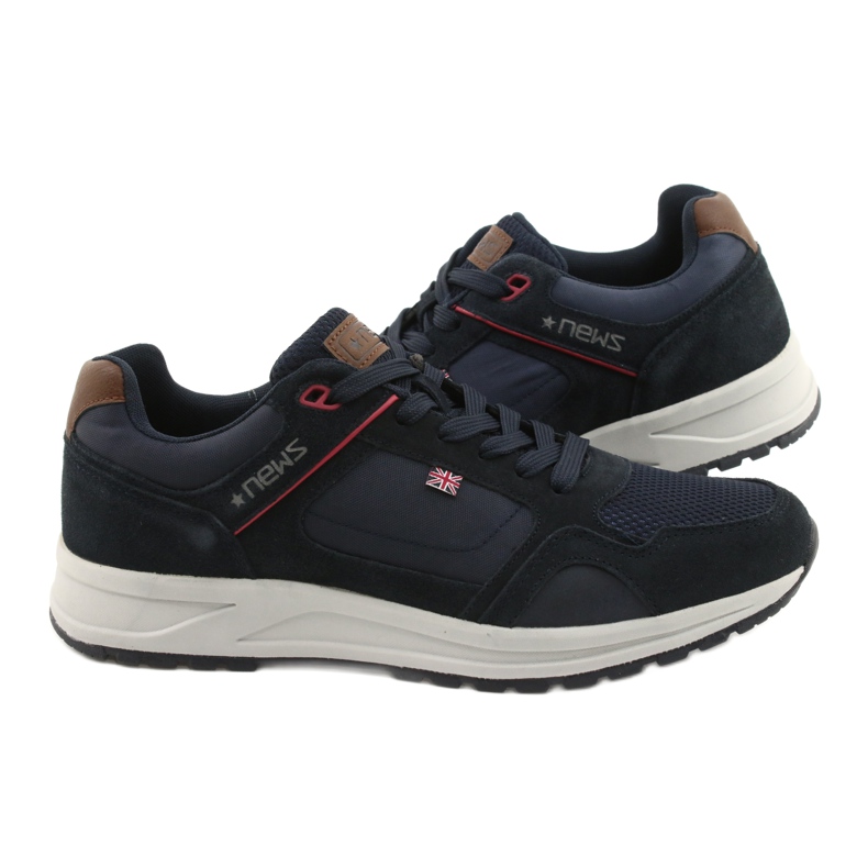 NEWS ACTUALITÉS ADI Chaussures de sport homme brun bleu marine 4