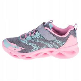Chaussures Skechers Twisty Brights W 302301L-GYPK rose gris 1