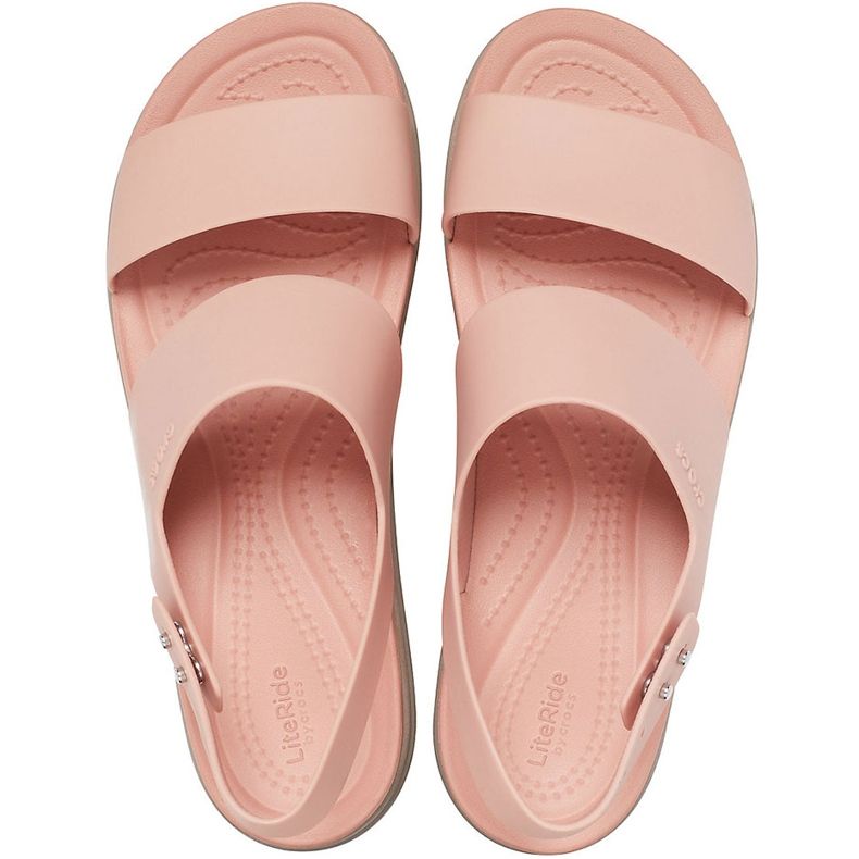 Sandales pour femmes Crocs Brooklyn Low Wedge rose-beige 206453 6RT 1