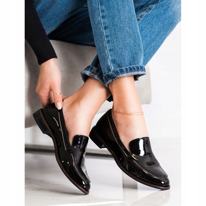 Mocassins laqués Sergio Leone noir 1
