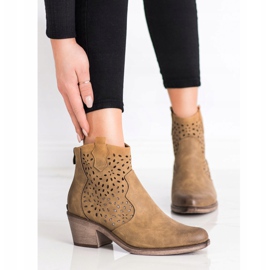Sergio Leone Bottes ajourées de printemps brun 3