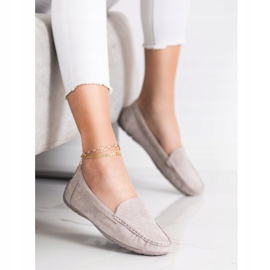 SHELOVET Mocassins Gris En Daim 1