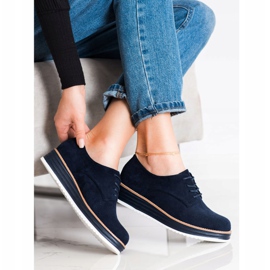 Renda Chaussures ajourées sur la plateforme bleu marine bleu 2