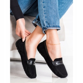 SHELOVET Mocassins noirs confortables 1