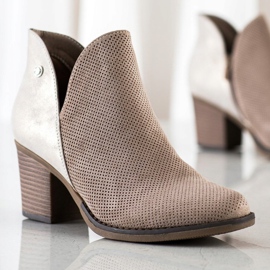 Filippo Bottines de printemps avec une coupe beige brun 2