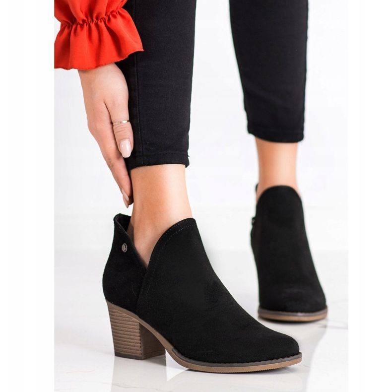 Filippo Bottines de printemps avec une coupe noir 1