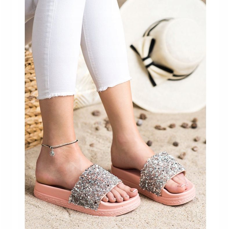 Seastar Pantoufles À La Mode Sur La Plateforme rose multicolore 1