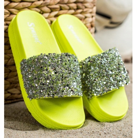 Seastar Pantoufles À La Mode Sur La Plateforme argent vert 2