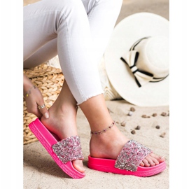 Seastar Pantoufles À La Mode Sur La Plateforme rose argent 1