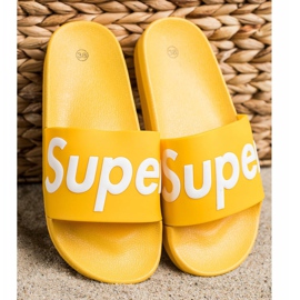 Seastar Pantoufles Super Caoutchouc blanche jaune 3