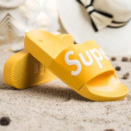 Seastar Pantoufles Super Caoutchouc blanche jaune 4