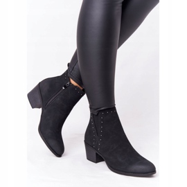 PJ1 Bottines Chaudes Femme Bottines Jodhpur Noir Morgan le noir 3