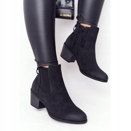 PJ1 Bottes chaudes noires pour femmes Jodhpur Heel Trinity le noir 1