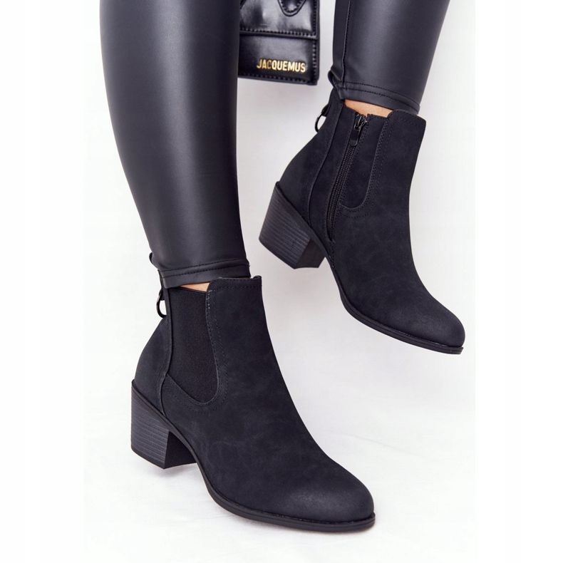 PJ1 Bottes chaudes noires pour femmes Jodhpur Heel Trinity 1