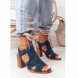 EVE Sandales ajourées sur une barre bleue Hey Lover multicolore vert 1