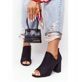 Bottes de printemps en daim sur un poteau Vinceza 21-17095 Noir le noir 3
