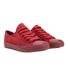 Baskets en éco-daim Mara rouges 3