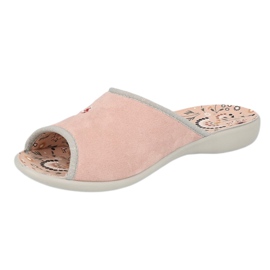 Befado chaussures pour femmes fleur VIKI 254D126 rose argent gris 2